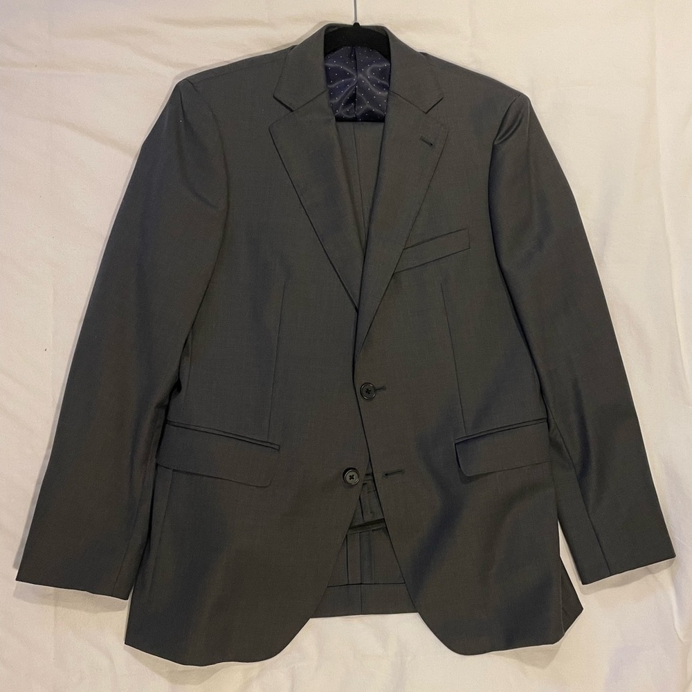 Alton Lane Tailored Fit Charcoal Gray Suit